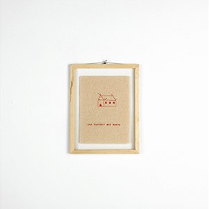 Quadro Moldura Acrílico Duplo Bordado - Uma história que brota