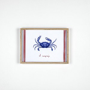 Quadro Box Galícia Bordado - Caranguejo