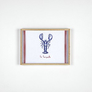 Quadro Box Galícia Bordado - Lagosta