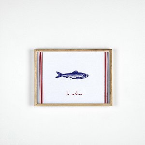Quadro Box Galícia Bordado - Sardinha