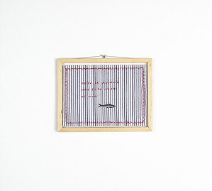 Quadro Moldura Acrílico Duplo Bordado - Peixe de Aquário