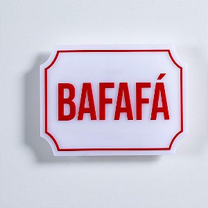Placa Etiqueta Acrilica - Bafafá