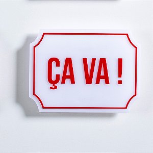 Placa Etiqueta Acrilica - Ça- Va