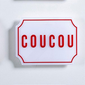 Placa Etiqueta Acrilica - Coucou