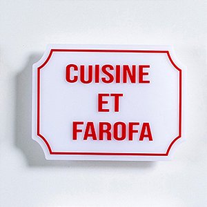 Placa Etiqueta Acrilica - Cuisine Et Farofa