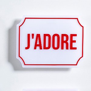 Placa Etiqueta Acrilica - J 'Adore