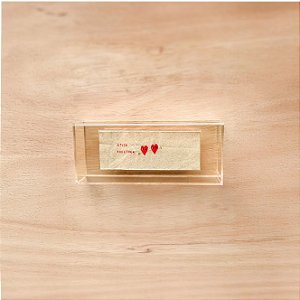 Quadro Acrílico Retangular - Corações Stick Together