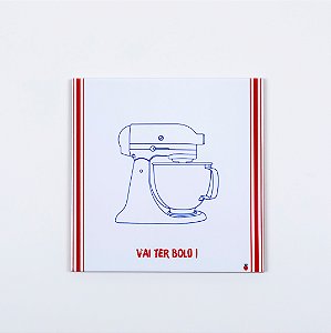 Quadro Azuleicha Avulso - Batedeira - Vai ter bolo