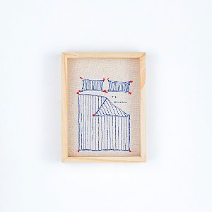 Quadro Caixa Bordado com acrílico - + 5 Minutinhos