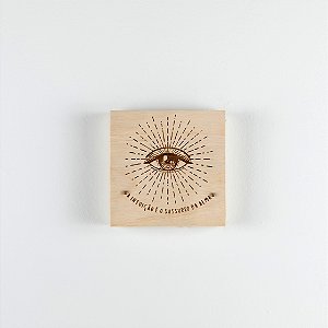 Quadro Tipografia M - Olho - A intuição é o sussurro da Alma