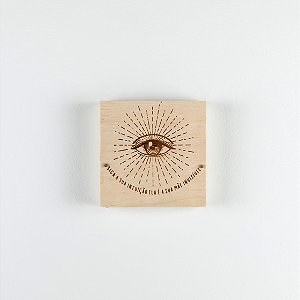 Quadro Tipografia M - Olho - Siga a sua intuição ela é a sua Mãe Invisível