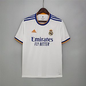 Camisa Real Madrid I 21/22 s/n° Torcedor Adidas Masculina