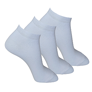 KIT 3 PARES - MEIA POLO SAPATILHA FEMININA ELASTANO