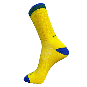 MEIA POLO POLIAMIDA BRASIL AMARELA