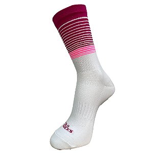 Meia Ciclismo e Corrida - Listras Bordô