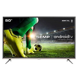 Smart TV 50 Semp 4K Voz Android SK8300