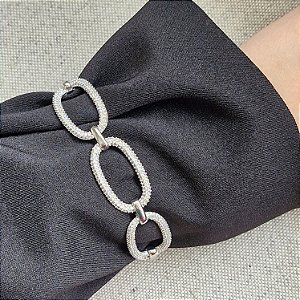 Bracelete Elo Ícone Prateado