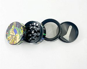Dichavador de Metal Médio 4 Partes Estampado