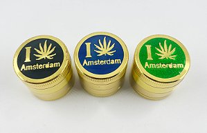 Mini Dichavador de Metal Amsterdam Dourado