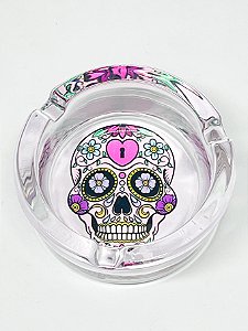 Cinzeiro de Vidro Caveira Mexicana