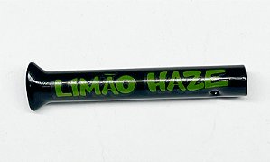 Piteira de Vidro Limão Haze Preta 5cm x 7mm