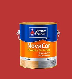 Novacor Esm Alto Brilho Vermelho 1/16