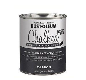 Tinta Para Móveis Efeito Giz Chalked Rust Oleum Cinza Carvão