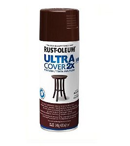 Tinta Rust Oleum Spray Ultra Cover 2x Marrom Brilhante