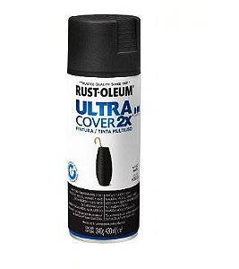 Tinta Rust Oleum Spray Ultra Cover 2x Preto Fosco