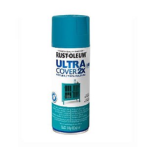 Tinta Rust Oleum Spray Ultra Cover 2x Turquesa Acetinado