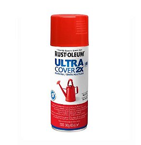 Tinta Rust Oleum Spray Ultra Cover 2x Vermelho Maça Brilhant