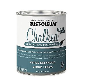 Tinta Para Móveis Efeito Giz Chalked Rust Oleum Verde Lagoa