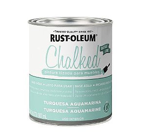 Tinta Para Móveis Efeito Giz Chalked Rust Oleum Turquesa Aquamarine