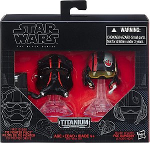 Star Wars: The Black Series - Titanium Series: TIE Fighter Pilot & Black Leader Poe Dameron