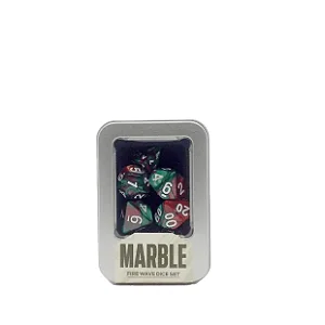 Marble Fire Wave Dice Set Kit Dados Fogo Onda Perolado Buró