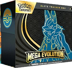 Pokemon TCG: Mega Evolution - Elite Trainer Box - Ingles - Caixa e Sleeves: Lucario