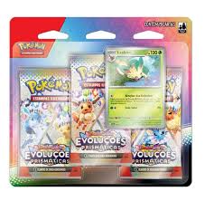 Pokémon TCG: Evoluções Prismáticas - Blister Triplo Carta Promocional:Leafeon