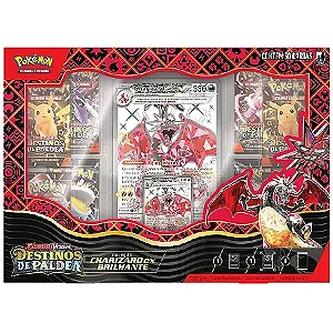 Pokémon TCG: Destinos de Paldea - Box Charizard EX brilhante