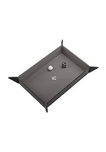 Gamegenic: Magnetic Dice Tray - Retangular Preto / Cinza