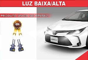 01 PAR ULTRA LED PREMIUM 9012 FAROL BAIXO/ALTO COROLLA 2020-2023 (COM PROJETOR)