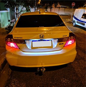 LED PREMIUM PARA TETO DIANTEIRO E TRASEIRO + PLACA CIVIC 2012/2016