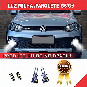 01 KIT ULTRA LED PREMIUM FAROL DE MILHA/FAROLETE SAVEIRO CROSS