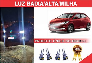 02 PARES DE ULTRA LED PREMIUM H4/H27 ONIX/PRISMA/COBALT/SPIN