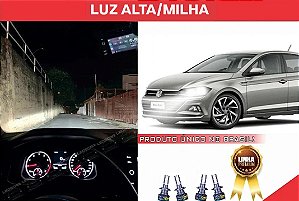 02 PARES ULTRA LED PREMIUM LUZ BAIXA/ALTA/FAROLETE POLO/VIRTUS