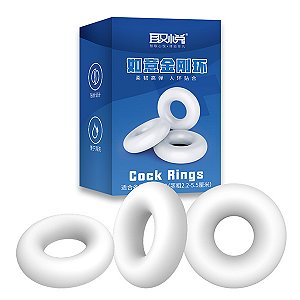 Kit Cock Ring com 3 anéis penianos - Love Nest