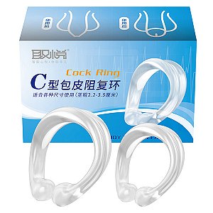 C Cock Ring - Kit com 2 anéis penianos