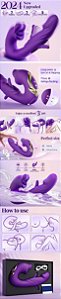 Vibrador 3 em 1 - Estimula o Ponto G e Simula Sexo Oral