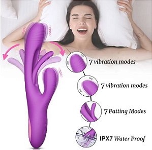 VIBRADOR PONTO E ESTIMULADOR 7 MODOS DE VIBRAÇÕES