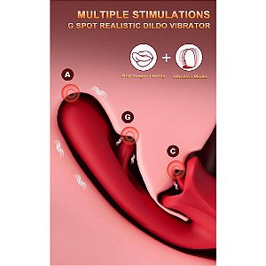 Kiss Vibrator 1 - Vibrador 3 em 1 - Estimula o Ponto G e Simula Sexo Oral