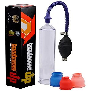Bomba Peniana Manual com 3 Anéis em Silicone